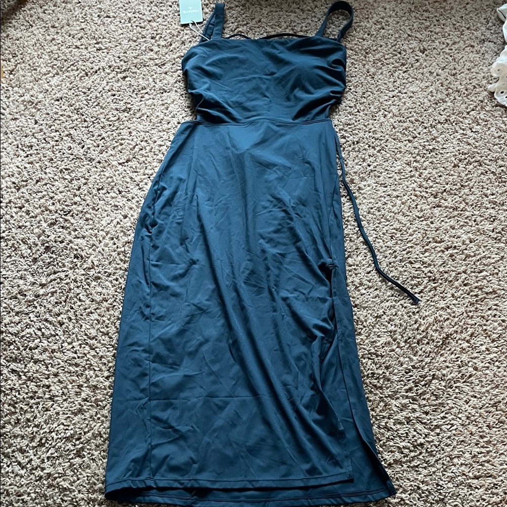 HALARA Midnight Blue Midi Dress